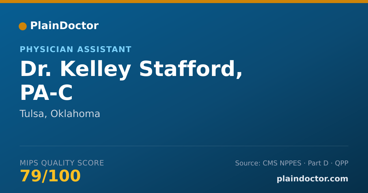 Shareable card for Kelley Stafford, PA-C - Physician Assistant, Tulsa, OK