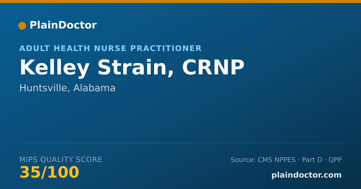 Shareable card for Kelley Strain, CRNP - Adult Health Nurse Practitioner, Huntsville, AL