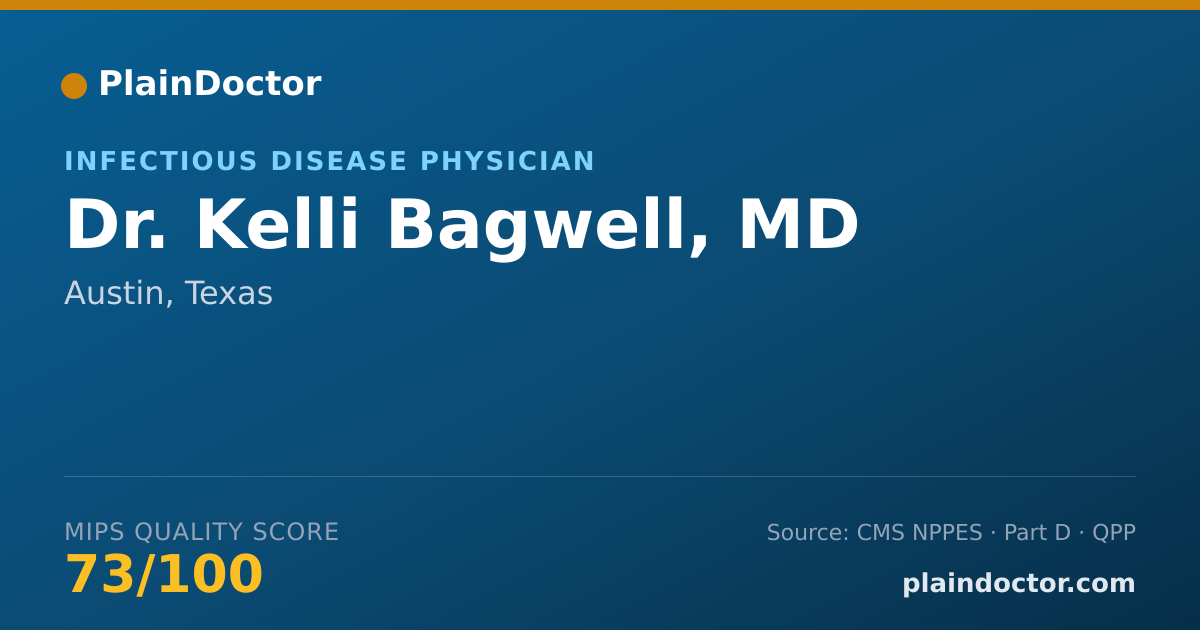 Shareable card for Kelli Bagwell, MD - Infectious Disease Physician, Austin, TX