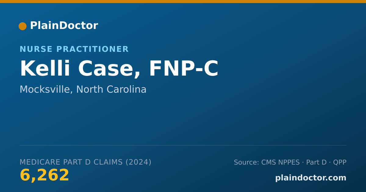 Shareable card for Kelli Case, FNP-C - Nurse Practitioner, Mocksville, NC
