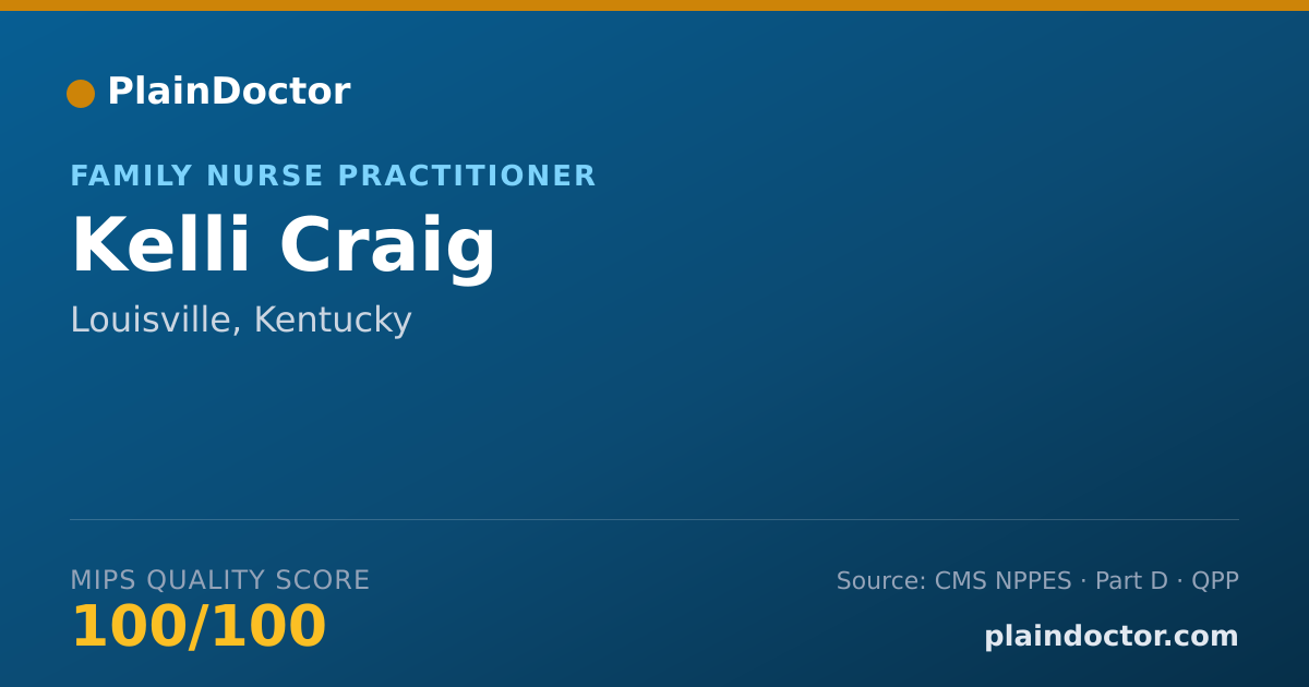 Shareable card for Kelli Craig - Family Nurse Practitioner, Louisville, KY