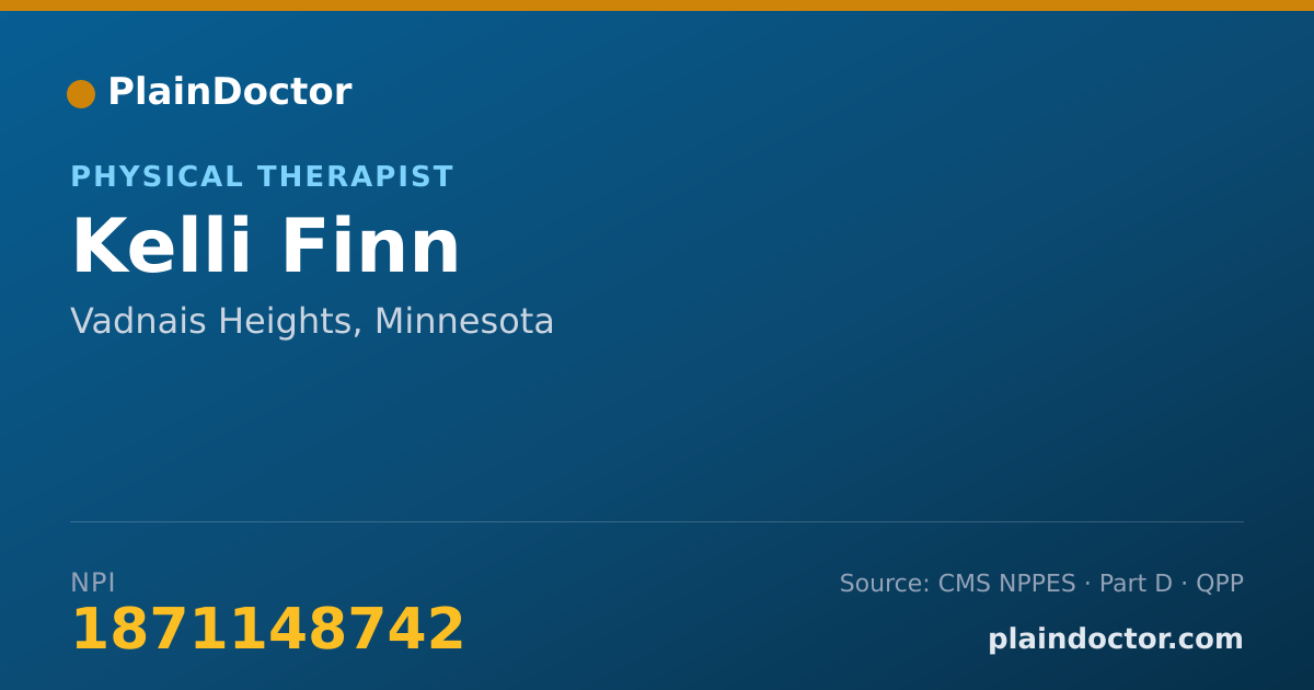 Shareable card for Kelli Finn - Physical Therapist, Vadnais Heights, MN