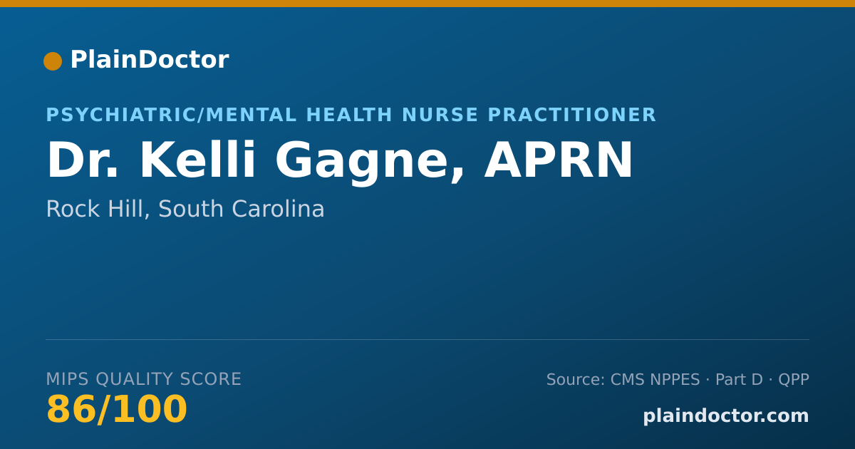 Shareable card for Kelli Gagne, APRN - Psychiatric/Mental Health Nurse Practitioner, Rock Hill, SC