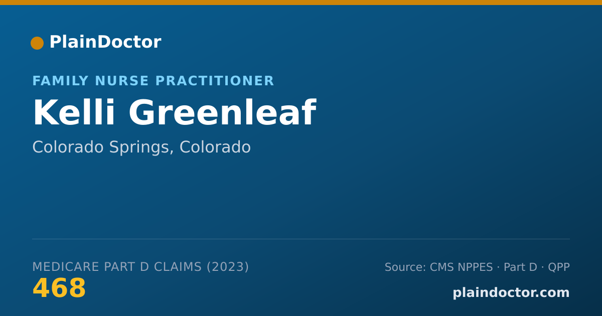 Shareable card for Kelli Greenleaf - Family Nurse Practitioner, Colorado Springs, CO
