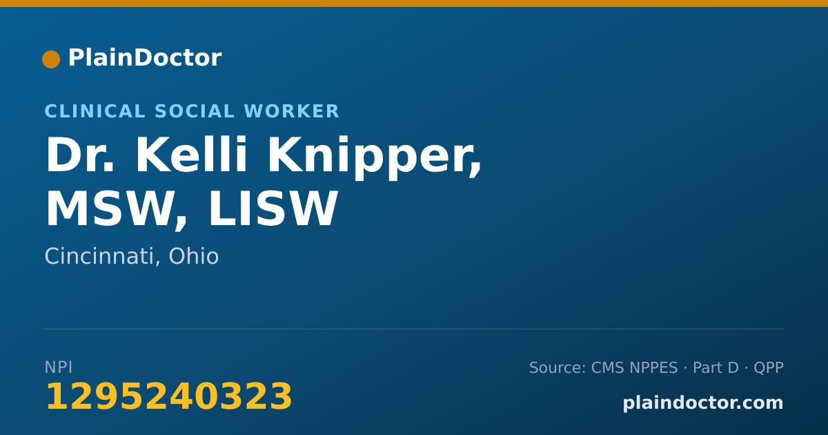 Shareable card for Kelli Knipper, MSW, LISW - Clinical Social Worker, Cincinnati, OH