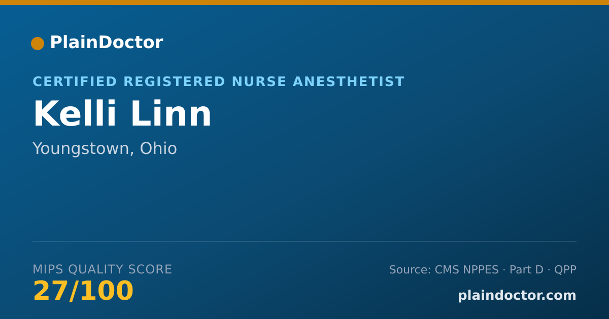 Shareable card for Kelli Linn - Certified Registered Nurse Anesthetist, Youngstown, OH