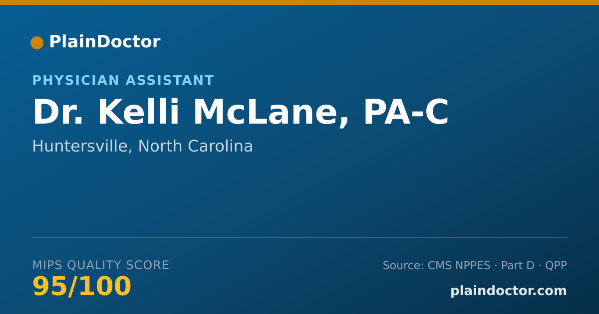 Shareable card for Kelli McLane, PA-C - Physician Assistant, Huntersville, NC