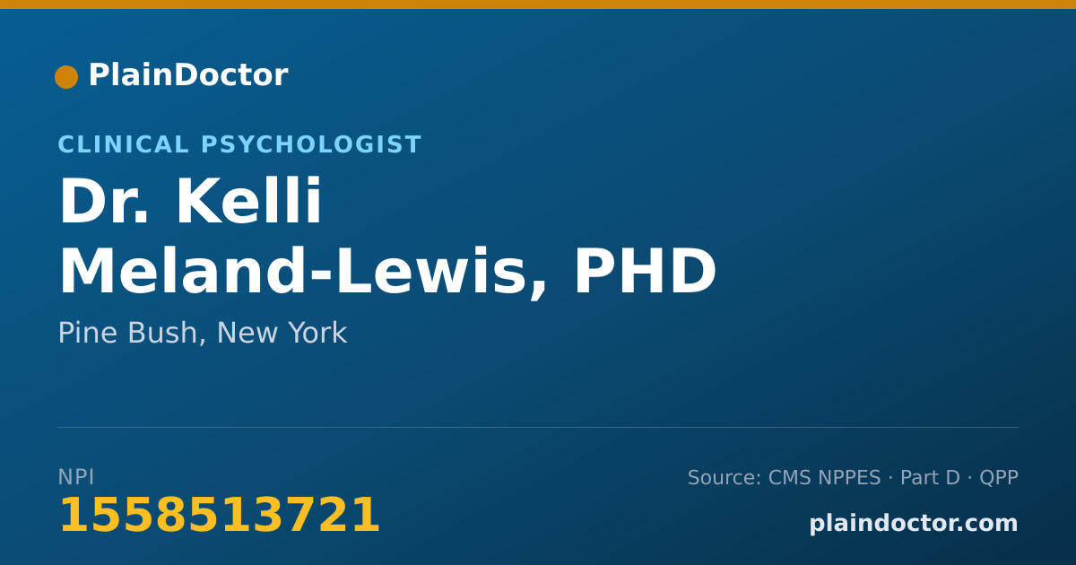 Shareable card for Kelli Meland-Lewis, PHD - Clinical Psychologist, Pine Bush, NY