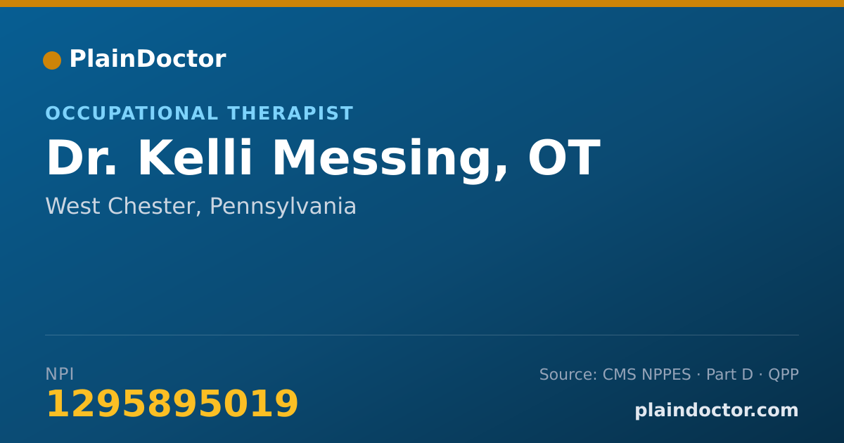 Shareable card for Kelli Messing, OT - Occupational Therapist, West Chester, PA