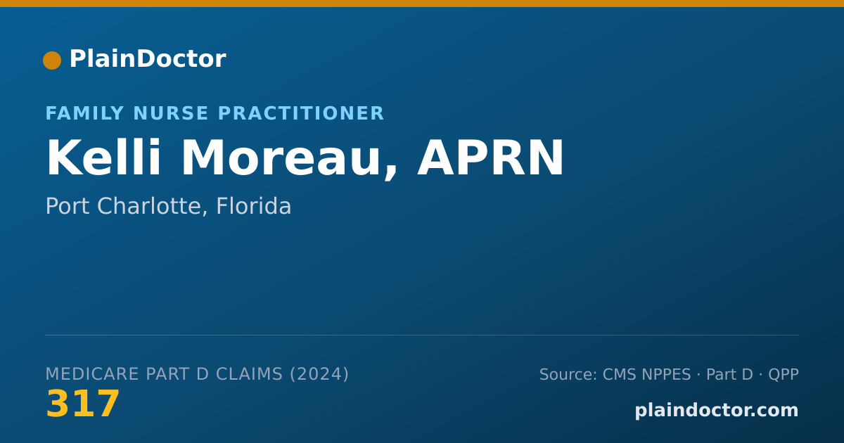 Shareable card for Kelli Moreau, APRN - Family Nurse Practitioner, Port Charlotte, FL