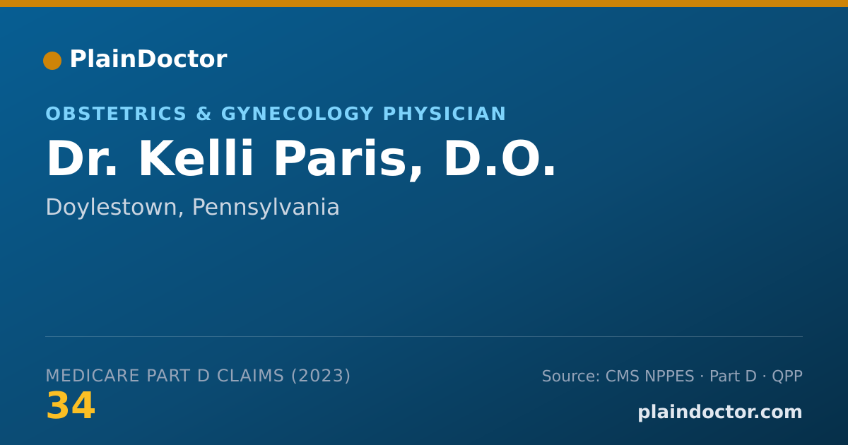 Shareable card for Kelli Paris, D.O. - Obstetrics & Gynecology Physician, Doylestown, PA