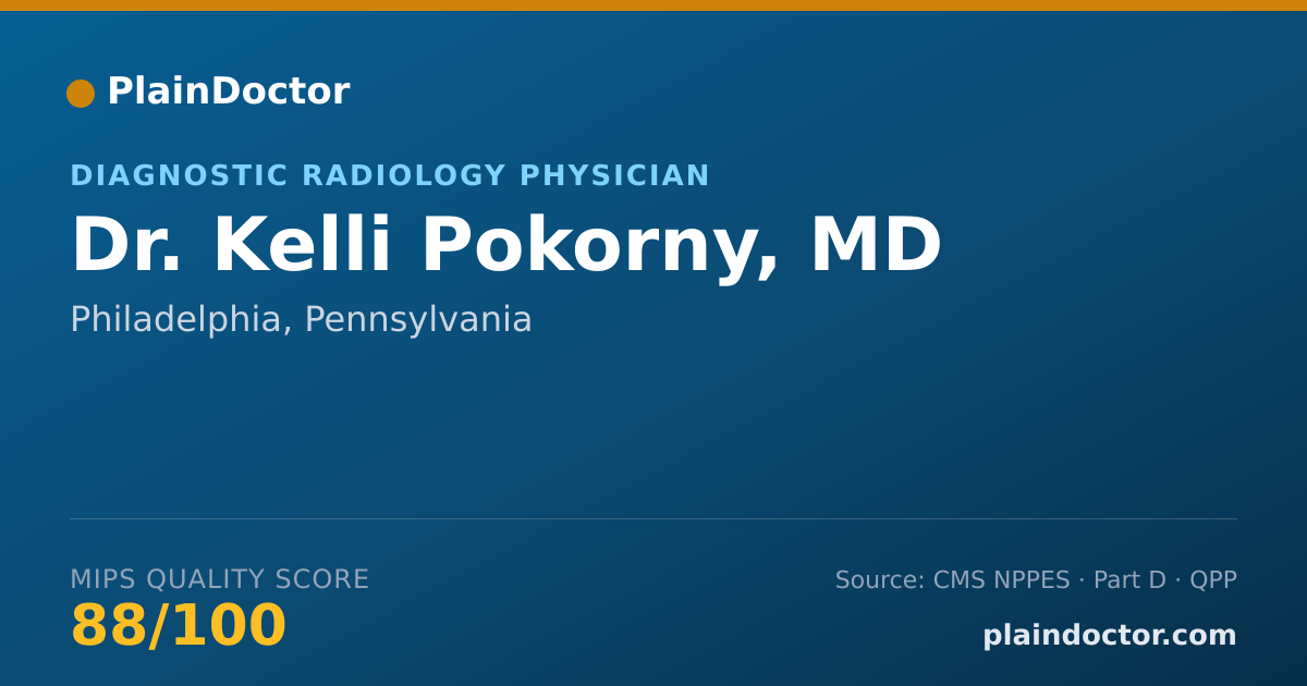 Shareable card for Kelli Pokorny, MD - Diagnostic Radiology Physician, Philadelphia, PA