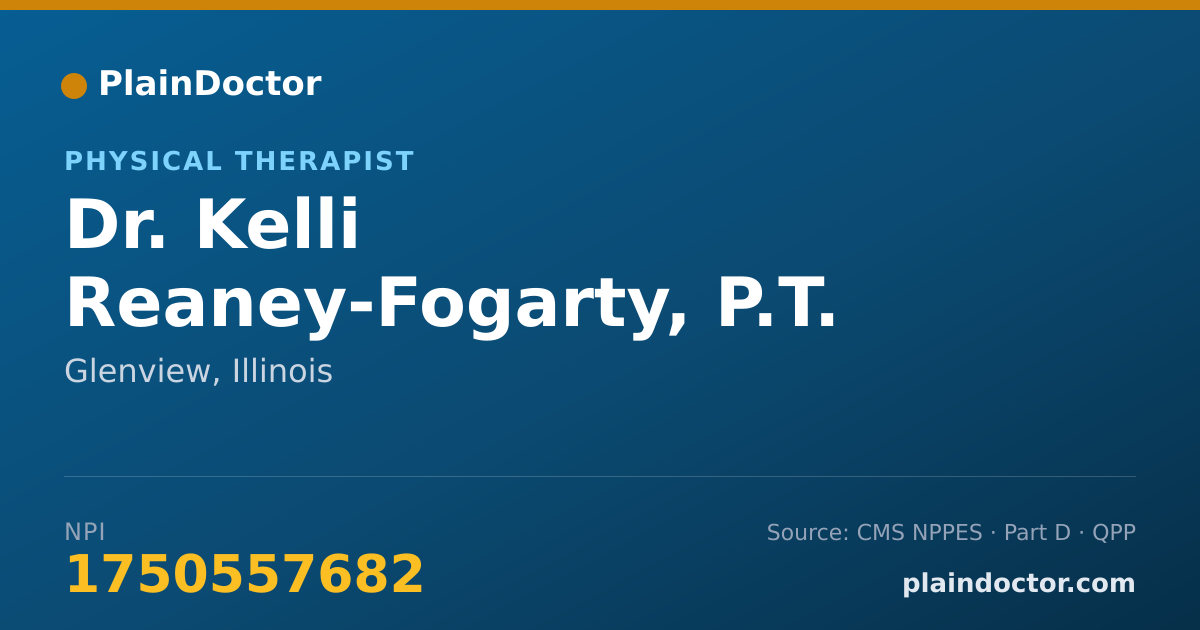Shareable card for Kelli Reaney-Fogarty, P.T. - Physical Therapist, Glenview, IL