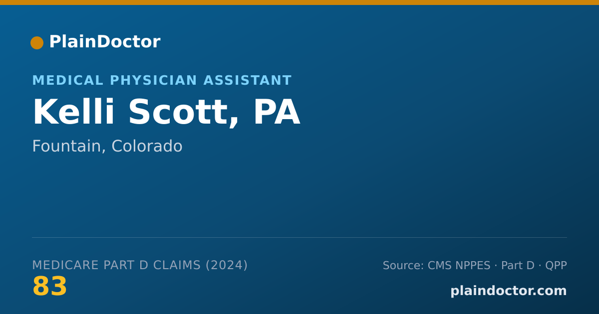 Shareable card for Kelli Scott, PA - Medical Physician Assistant, Fountain, CO