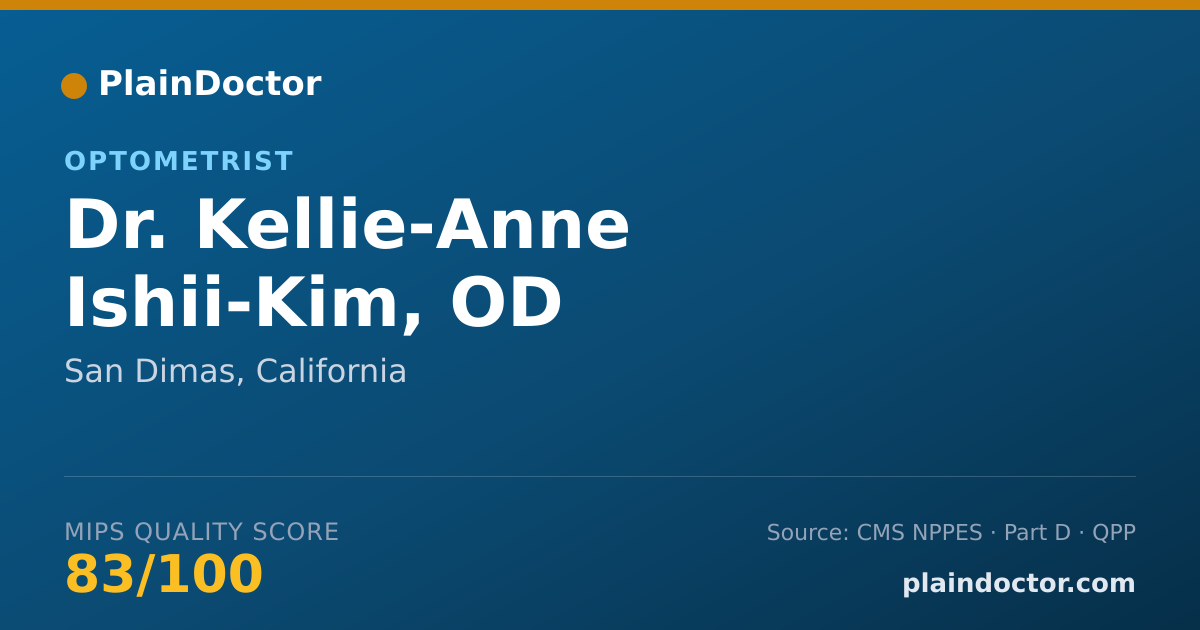 Shareable card for Kellie-Anne Ishii-Kim, OD - Optometrist, San Dimas, CA