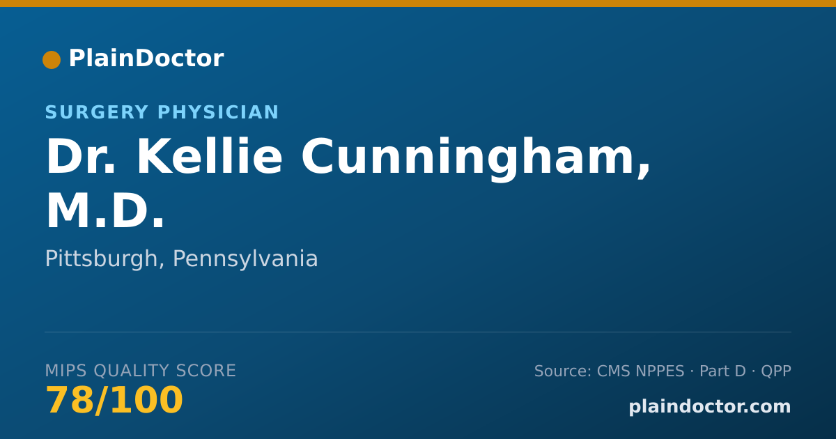 Shareable card for Kellie Cunningham, M.D. - Surgery Physician, Pittsburgh, PA