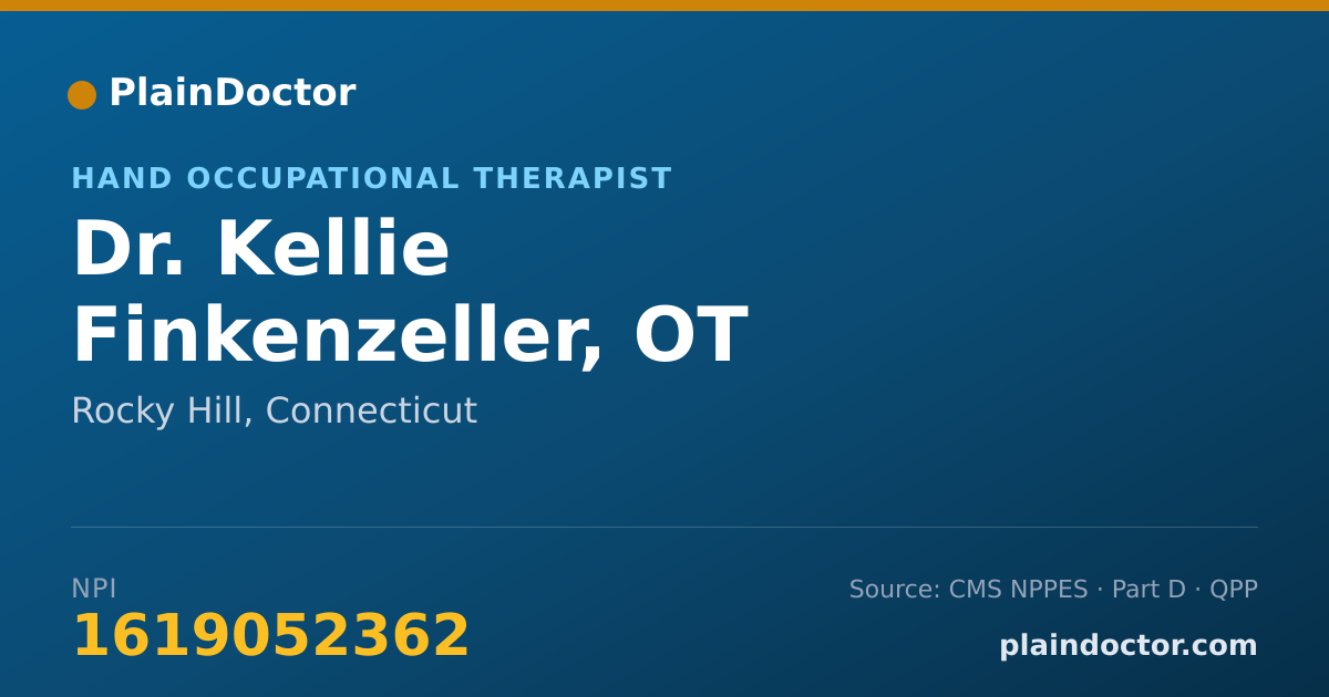 Shareable card for Kellie Finkenzeller, OT - Hand Occupational Therapist, Rocky Hill, CT