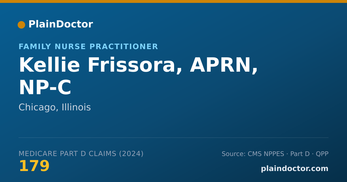 Shareable card for Kellie Frissora, APRN, NP-C - Family Nurse Practitioner, Chicago, IL
