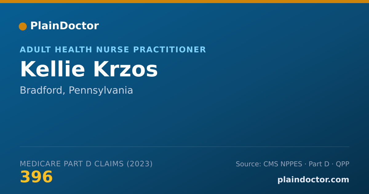 Shareable card for Kellie Krzos - Adult Health Nurse Practitioner, Bradford, PA