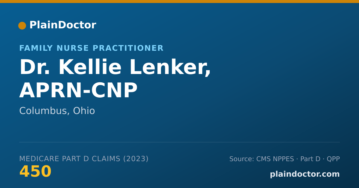 Shareable card for Kellie Lenker, APRN-CNP - Family Nurse Practitioner, Columbus, OH
