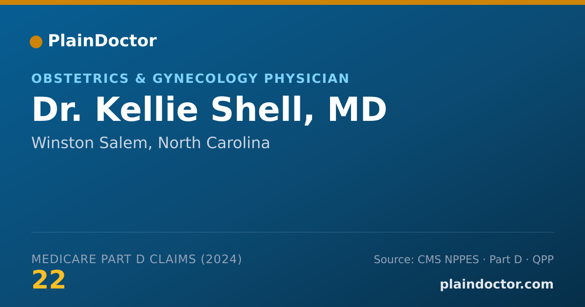 Shareable card for Kellie Shell, MD - Obstetrics & Gynecology Physician, Winston Salem, NC