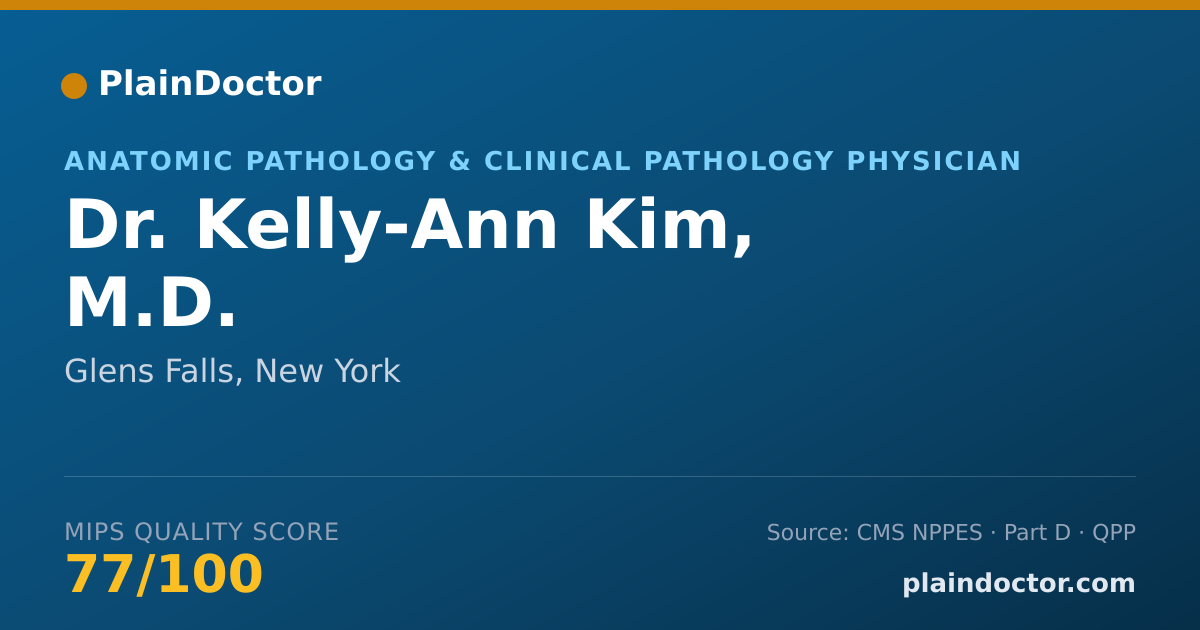 Shareable card for Kelly-Ann Kim, M.D. - Anatomic Pathology & Clinical Pathology Physician, Glens Falls, NY
