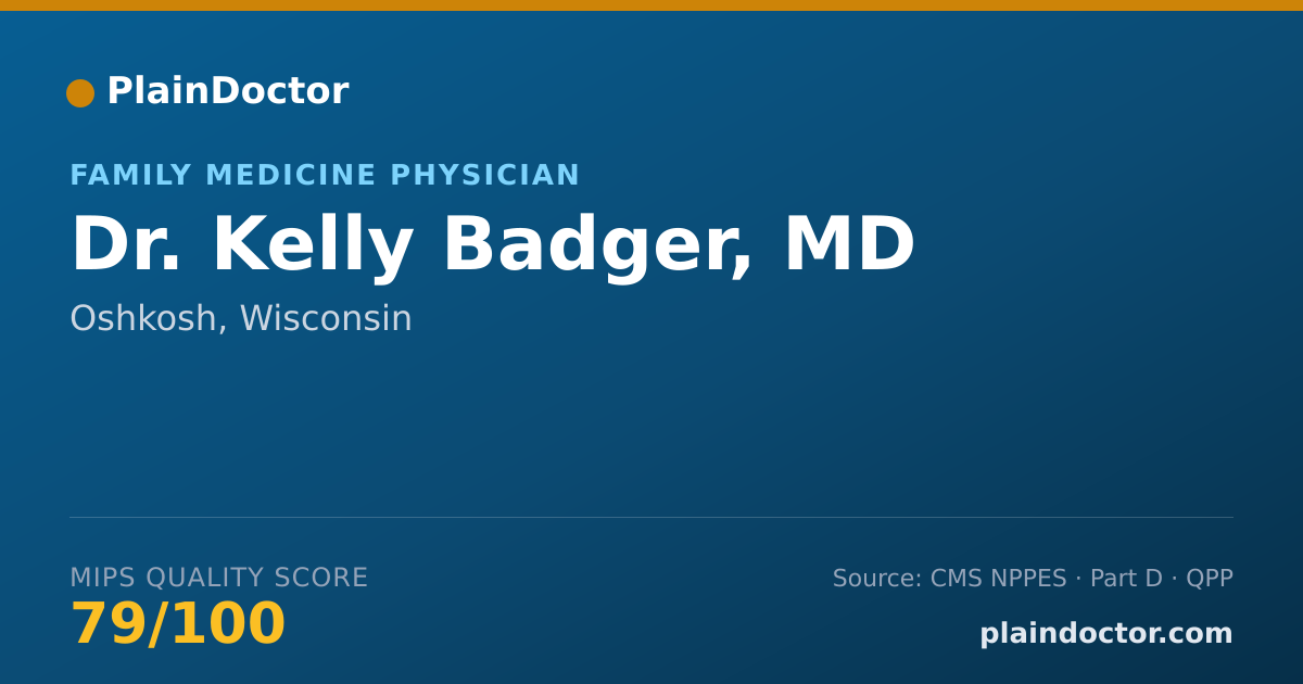 Shareable card for Kelly Badger, MD - Family Medicine Physician, Oshkosh, WI