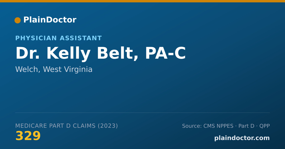 Shareable card for Kelly Belt, PA-C - Physician Assistant, Welch, WV