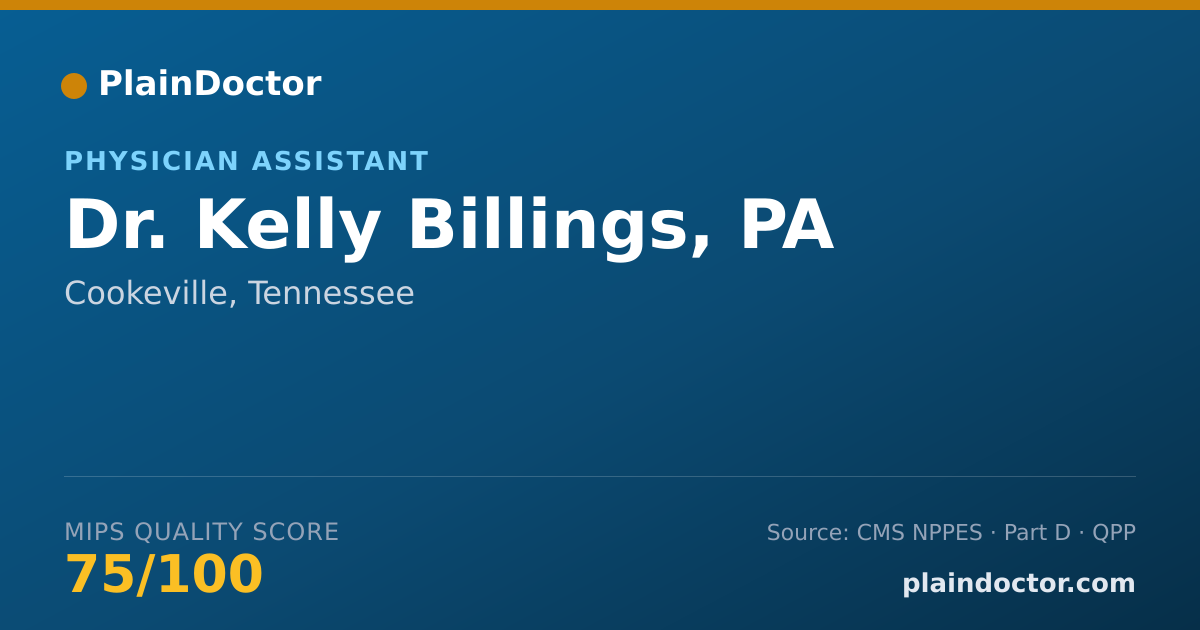 Shareable card for Kelly Billings, PA - Physician Assistant, Cookeville, TN