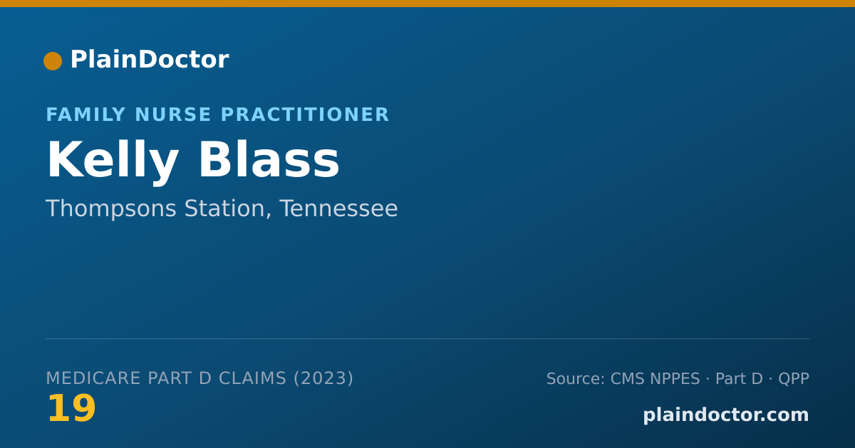 Shareable card for Kelly Blass - Family Nurse Practitioner, Thompsons Station, TN