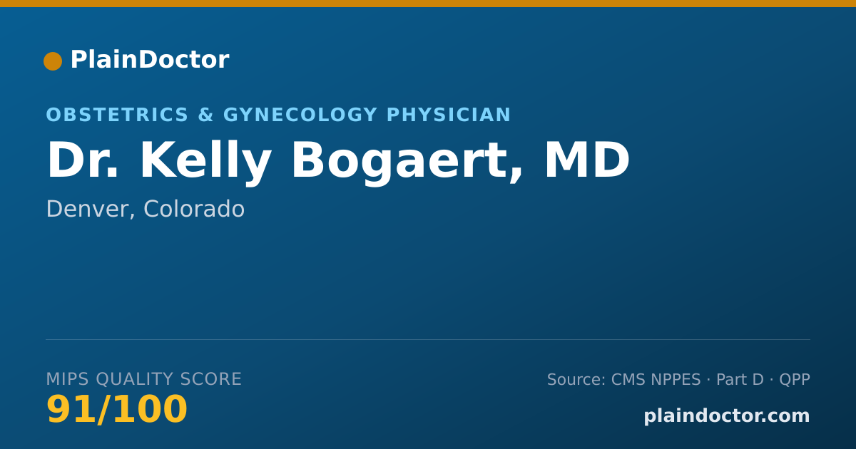 Shareable card for Kelly Bogaert, MD - Obstetrics & Gynecology Physician, Denver, CO