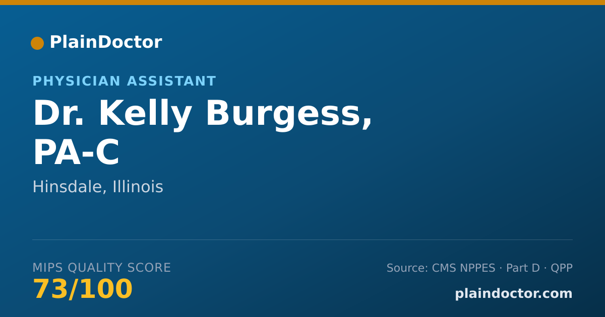 Shareable card for Kelly Burgess, PA-C - Physician Assistant, Hinsdale, IL