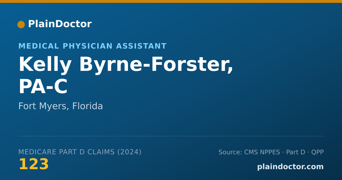 Shareable card for Kelly Byrne-Forster, PA-C - Medical Physician Assistant, Fort Myers, FL