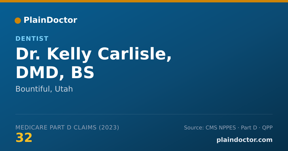 Shareable card for Kelly Carlisle, DMD, BS - Dentist, Bountiful, UT