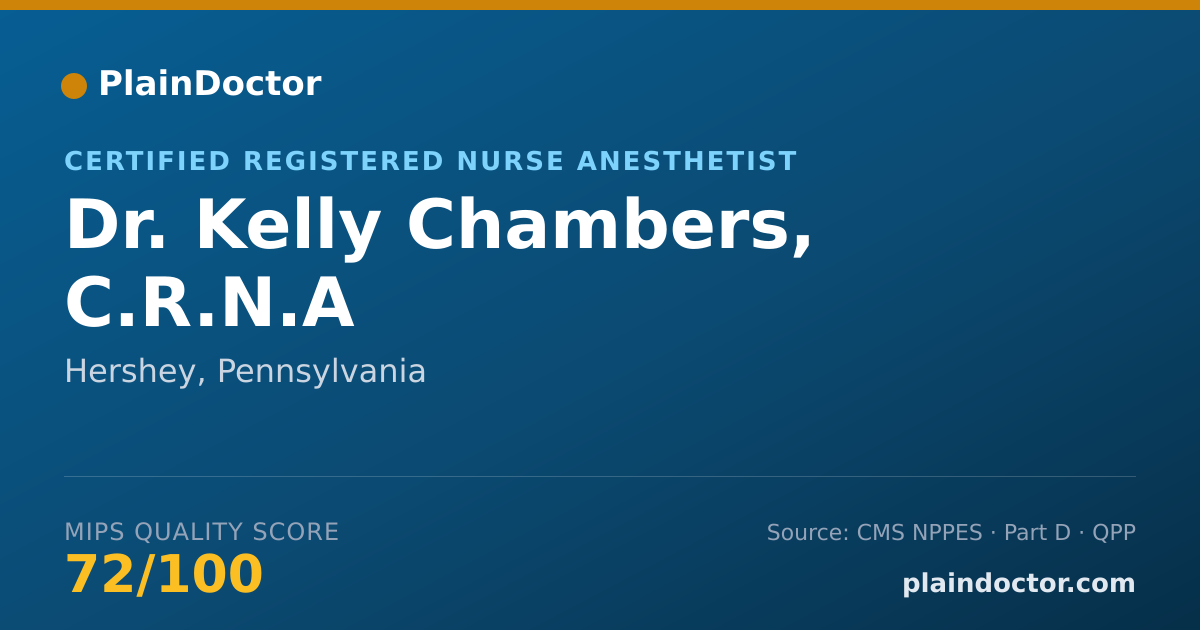 Shareable card for Kelly Chambers, C.R.N.A - Certified Registered Nurse Anesthetist, Hershey, PA
