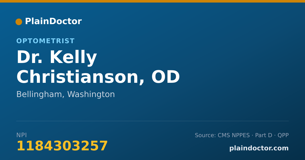 Shareable card for Kelly Christianson, OD - Optometrist, Bellingham, WA