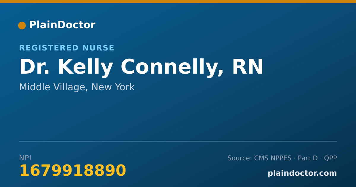 Shareable card for Kelly Connelly, RN - Registered Nurse, Middle Village, NY