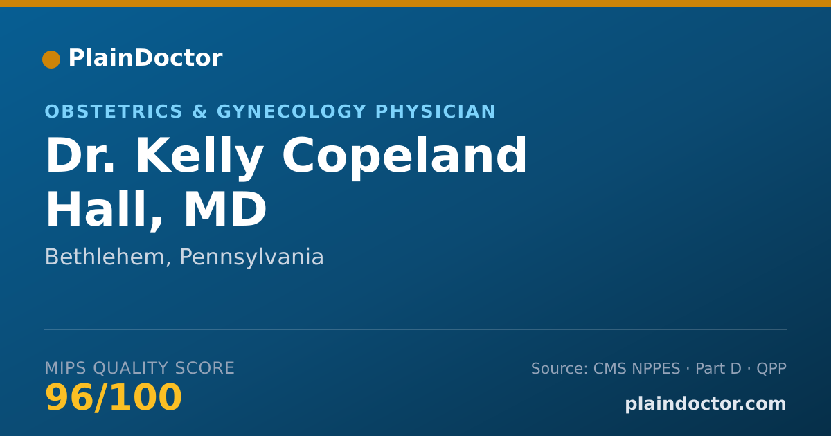 Shareable card for Kelly Copeland Hall, MD - Obstetrics & Gynecology Physician, Bethlehem, PA