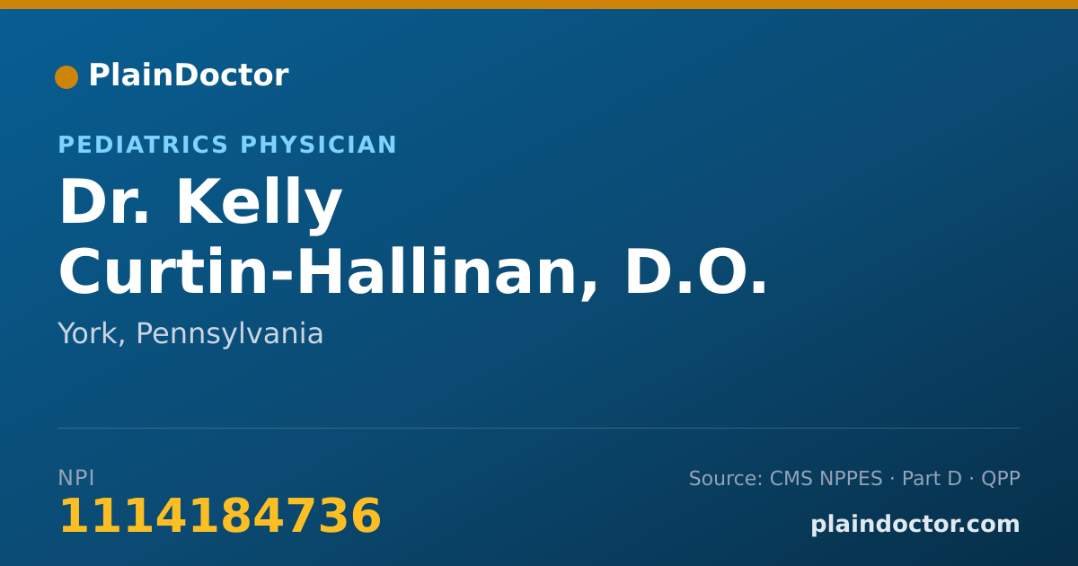 Shareable card for Kelly Curtin-Hallinan, D.O. - Pediatrics Physician, York, PA