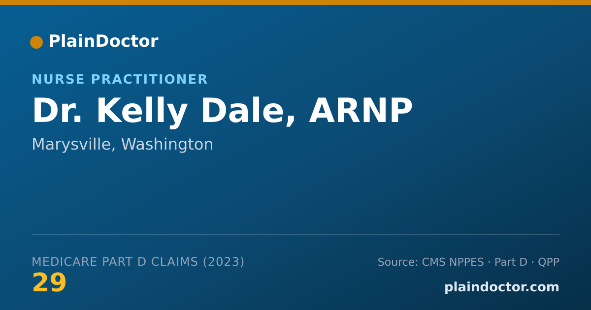 Shareable card for Kelly Dale, ARNP - Nurse Practitioner, Marysville, WA