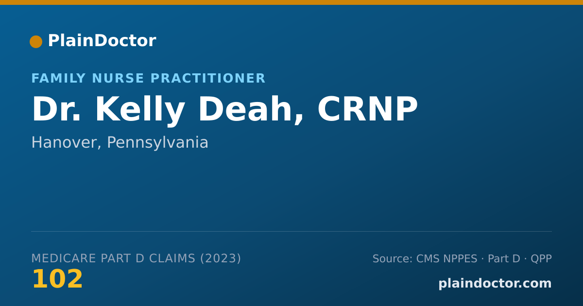 Shareable card for Kelly Deah, CRNP - Family Nurse Practitioner, Hanover, PA