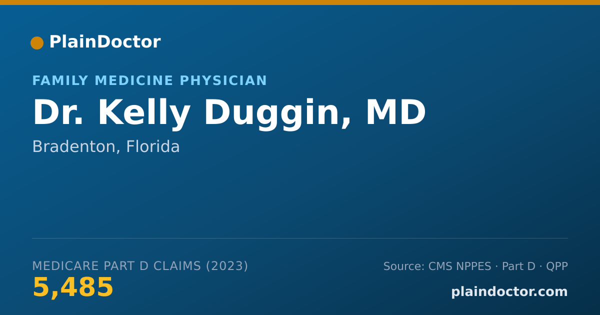 Shareable card for Kelly Duggin, MD - Family Medicine Physician, Bradenton, FL