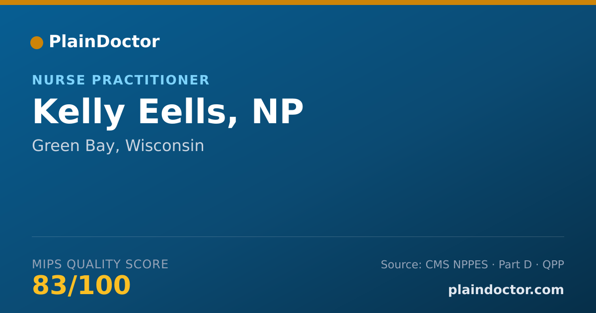Shareable card for Kelly Eells, NP - Nurse Practitioner, Green Bay, WI