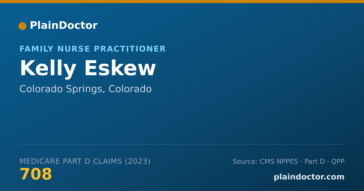 Shareable card for Kelly Eskew - Family Nurse Practitioner, Colorado Springs, CO
