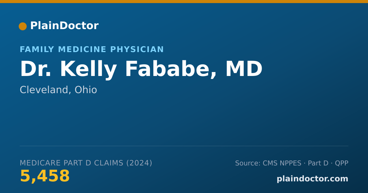 Shareable card for Kelly Fababe, MD - Family Medicine Physician, Cleveland, OH