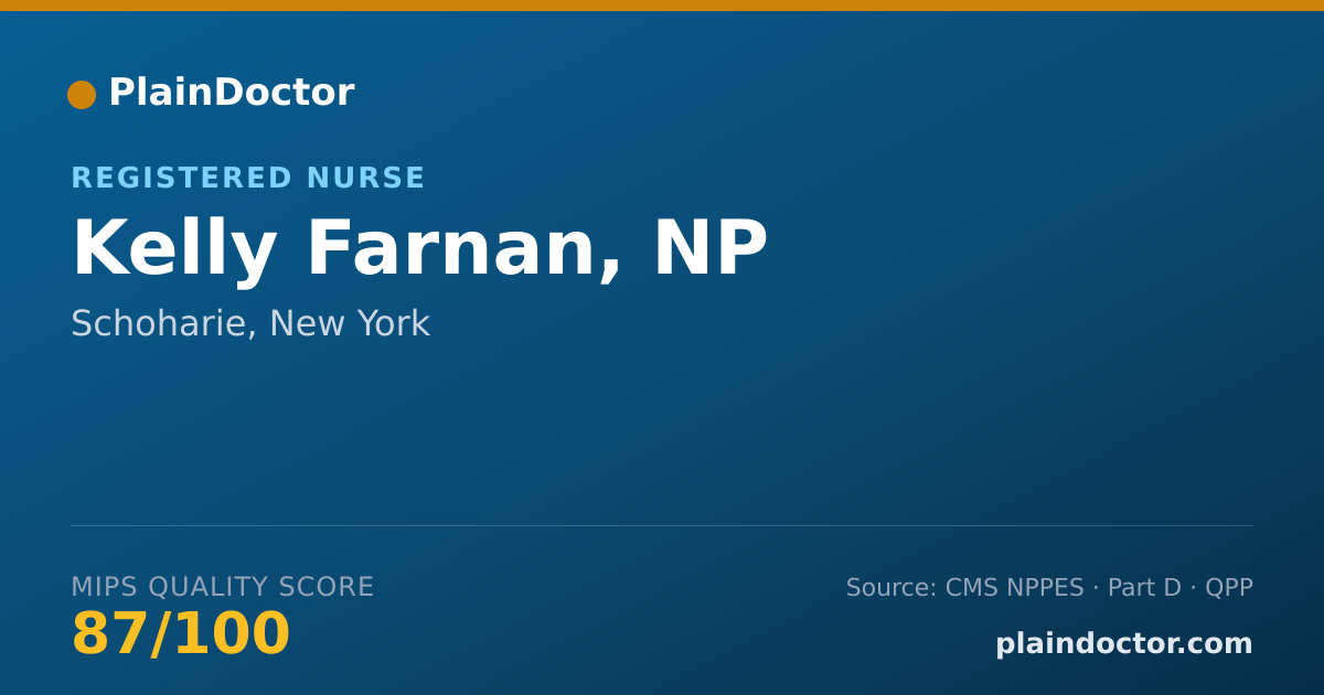 Shareable card for Kelly Farnan, NP - Registered Nurse, Schoharie, NY