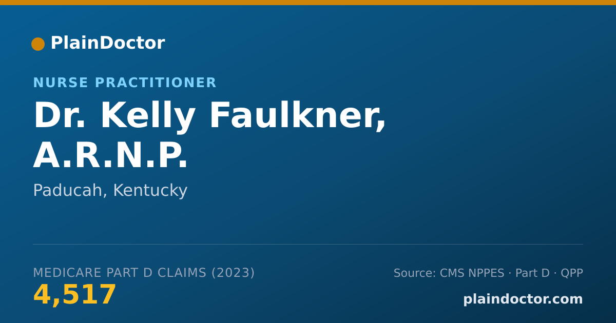 Shareable card for Kelly Faulkner, A.R.N.P. - Nurse Practitioner, Paducah, KY