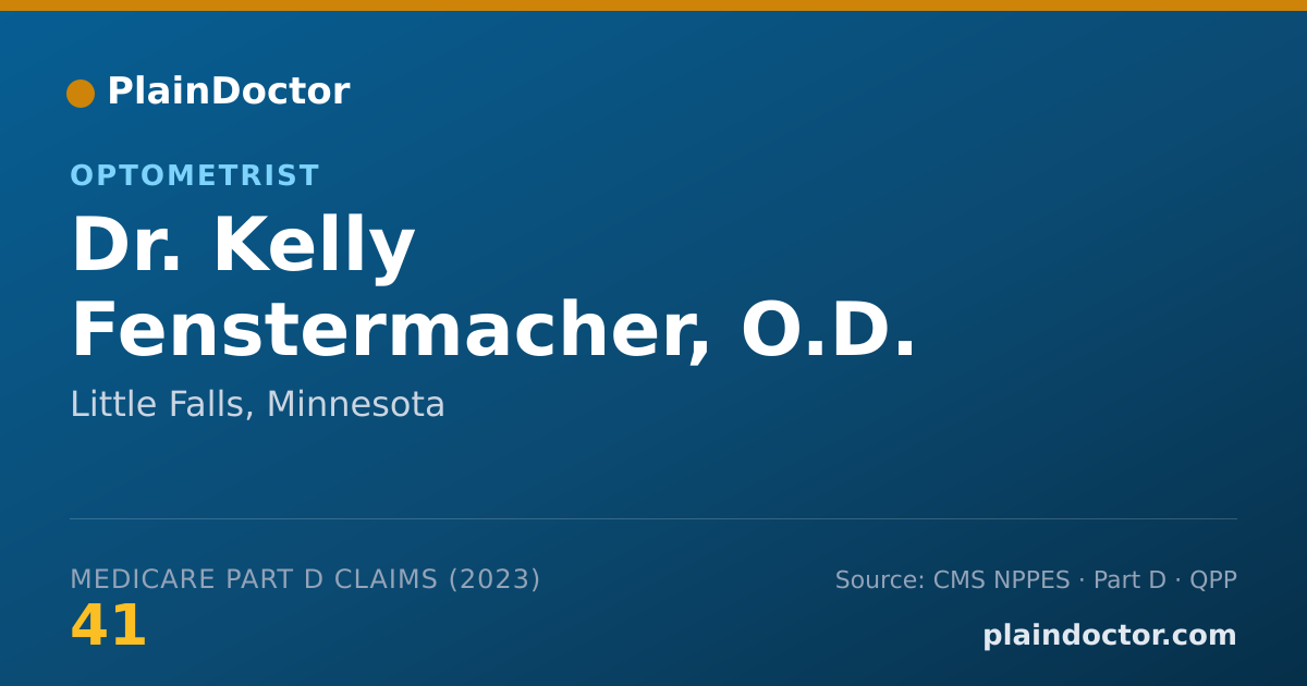 Shareable card for Kelly Fenstermacher, O.D. - Optometrist, Little Falls, MN