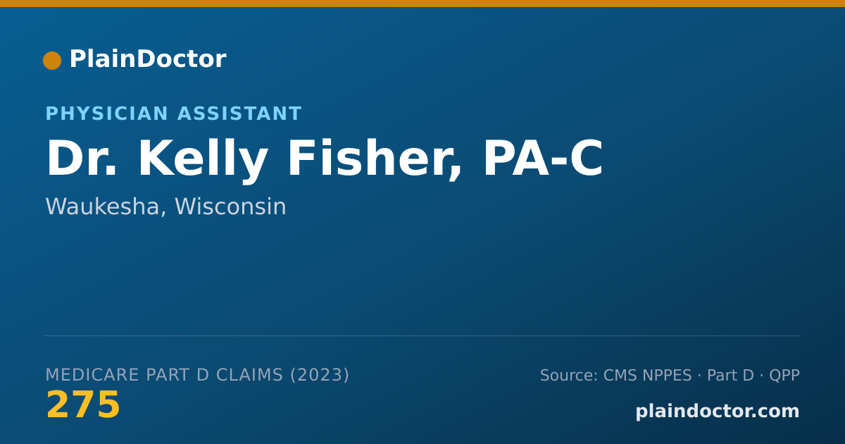 Shareable card for Kelly Fisher, PA-C - Physician Assistant, Waukesha, WI