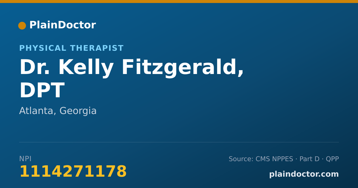 Shareable card for Kelly Fitzgerald, DPT - Physical Therapist, Atlanta, GA